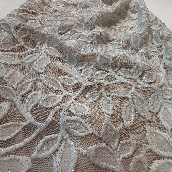 Windsor White Floral Lace Bodycon Mini Dress Spaghetti Strap Nude Lined Sz Small - Picture 4 of 11